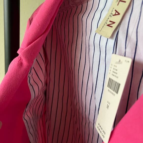 NWT Doland for Anthropologie Women's Pink Cropped Biker Jacket - size Medium - Picture 12 of 12